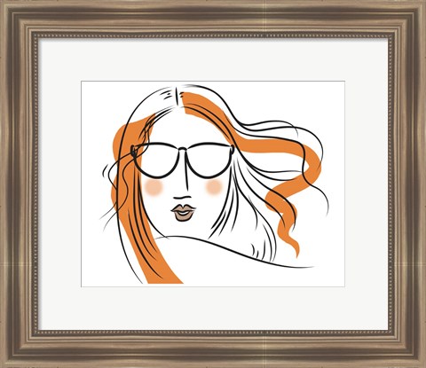 Framed Relaxed Lady Print