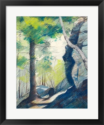 Framed Sunrise in the Woods Print