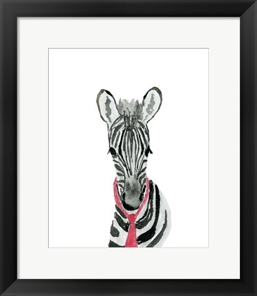 Framed Zebra With Tie Print