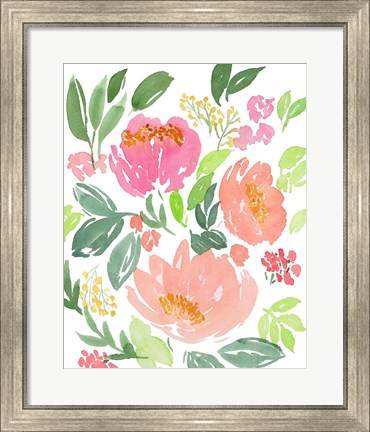 Framed Sarah&#39;s Vibrant Garden Print