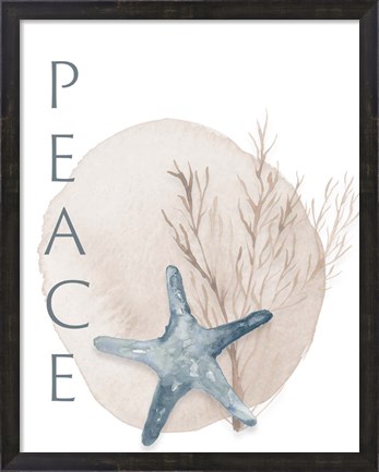 Framed Peace Starfish Print