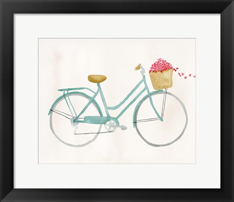 Framed Butterfly Bicycle Print