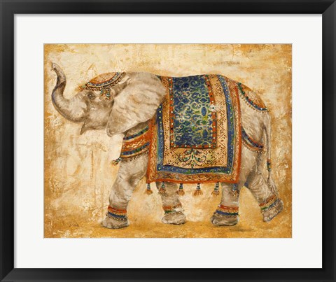 Framed Indie Boho Elephant Print