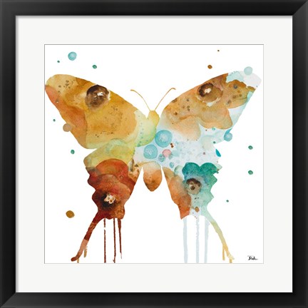 Framed Mis Flores Butterfly II Print