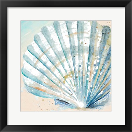 Framed Awashed Shell Square Print