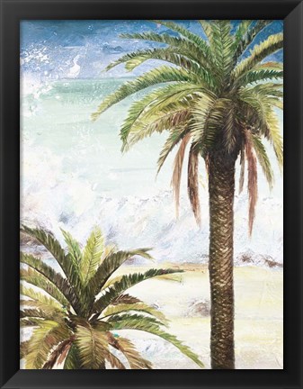 Framed Coastal Palms I Print