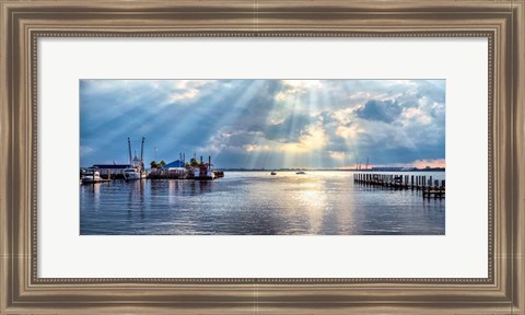 Framed Sunset At St. Andrews Print