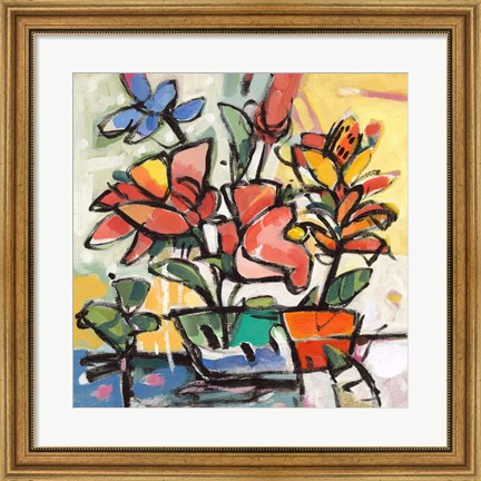 Framed Southern Florals II Print