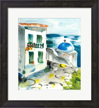 Framed Greece Pathway Print