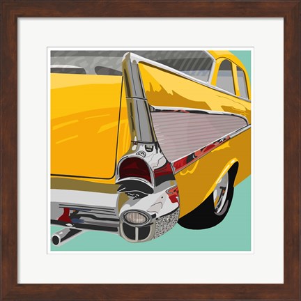 Framed Vintage Car Shot I Print