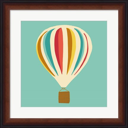 Framed Hot Air Balloon II Print