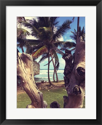 Framed Oceanside Palms Print