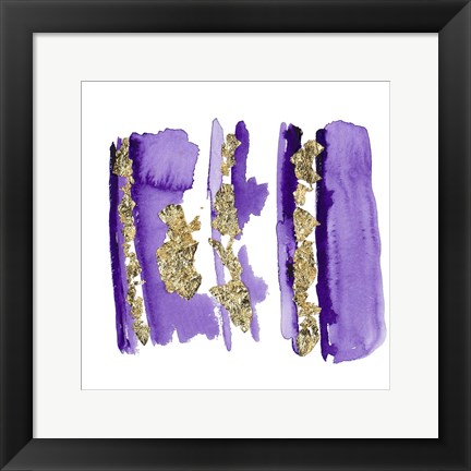 Framed Gold Flake Purple Print