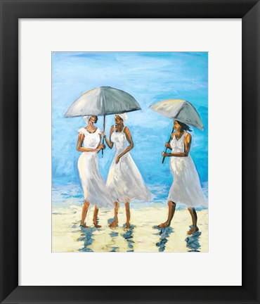 Framed Women on Beach II Print