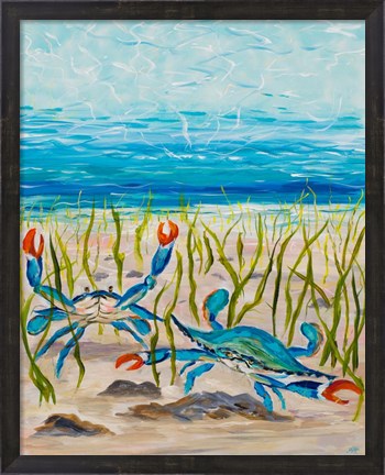 Framed Blue Crabs Print