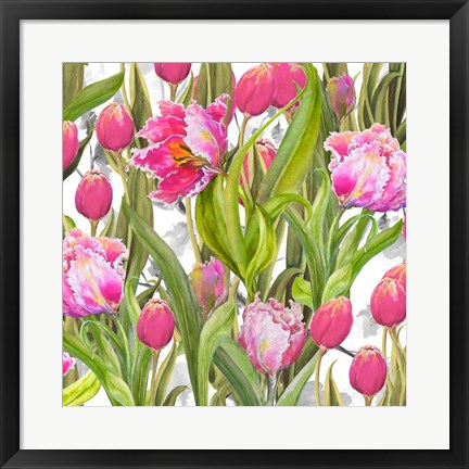 Framed Tulip Symphony I Print