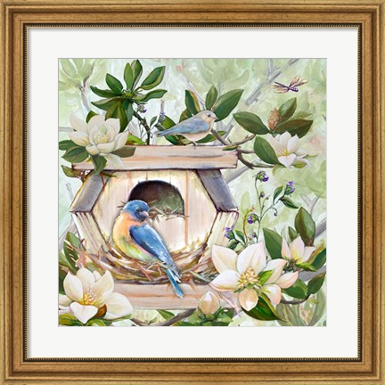 Framed Birdhouse I Print