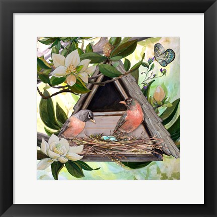 Framed Birdhouse II Print