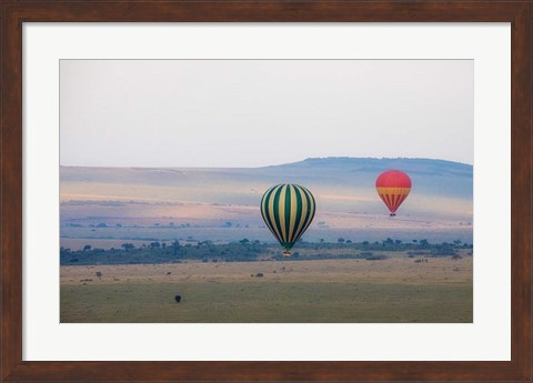 Framed Hot Air Balloons over Kenya I Print