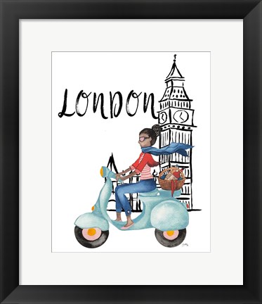 Framed London By Moped Print