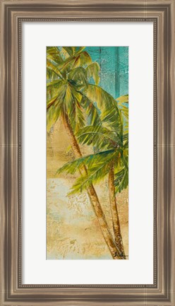 Framed Beach Palm Panel I Print