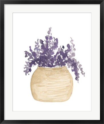 Framed Pot Of Lavender Print