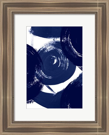 Framed Indigo Swirl Print