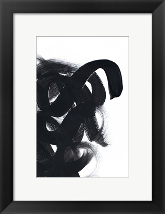 Framed Noir Strokes III Print