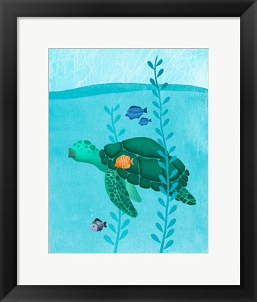 Framed Tony The Turtle Print