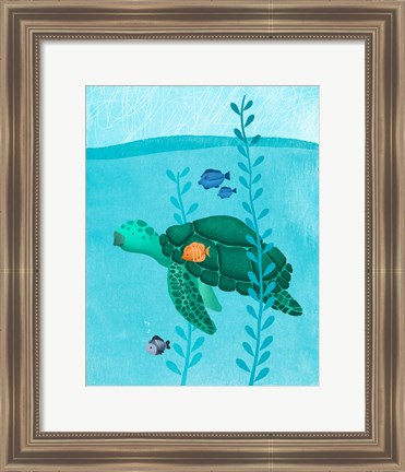 Framed Tony The Turtle Print