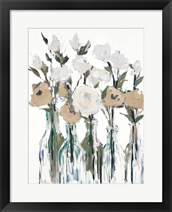 Framed Cream Romantic Blossoms Print