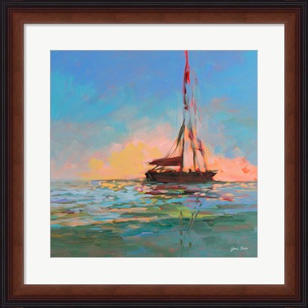 Framed Sailing On The Horizon Print