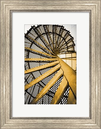 Framed Golden Staircase Spiral Print