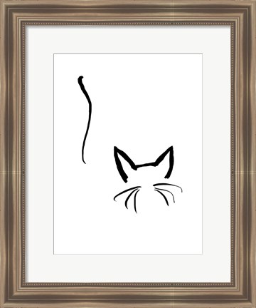 Framed Kitty Ink Print