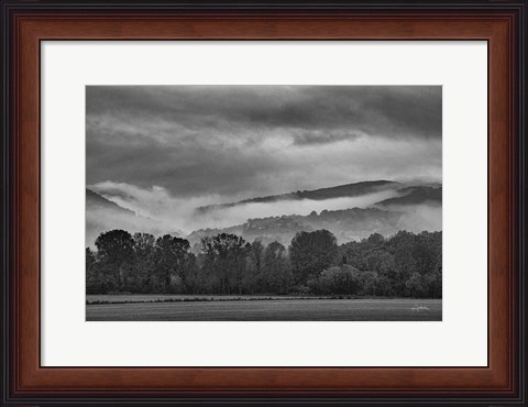 Framed Village in the Fog Print