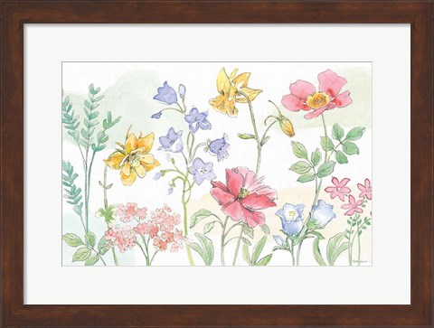 Framed Peaceful Petals VI Print