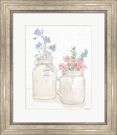 Framed Peaceful Petals II Print