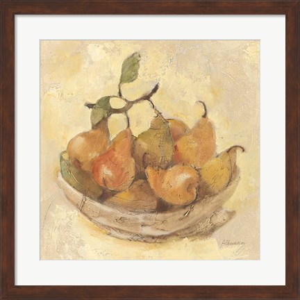 Framed Sunlit Pears Smooth Print