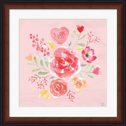 Framed Love Always IV Pink Print