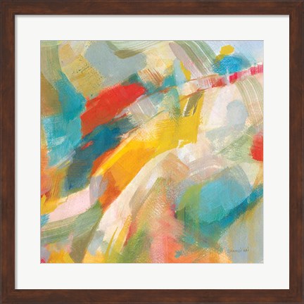 Framed Folds of Color Bright Crop Print