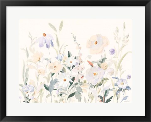 Framed Neutral Boho Wildflowers Print