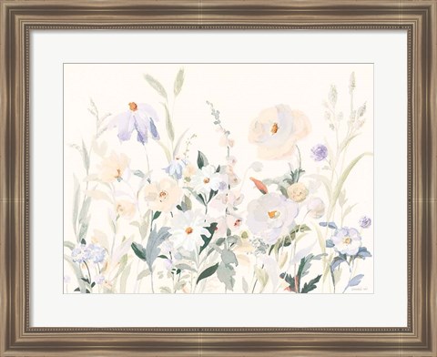 Framed Neutral Boho Wildflowers Print