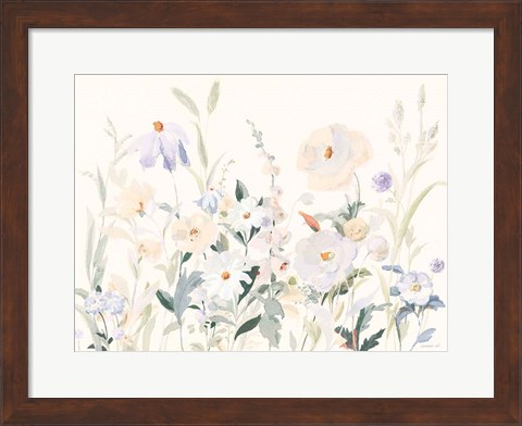 Framed Neutral Boho Wildflowers Print