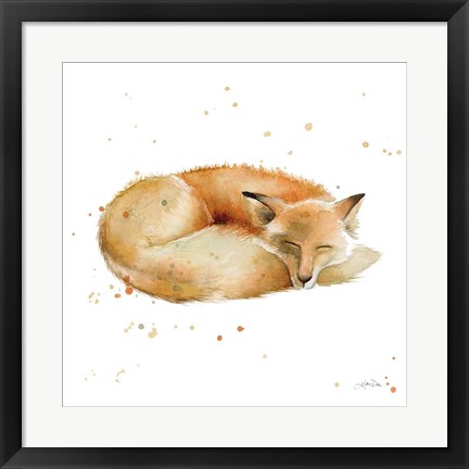 Framed Sleeping Fox Print