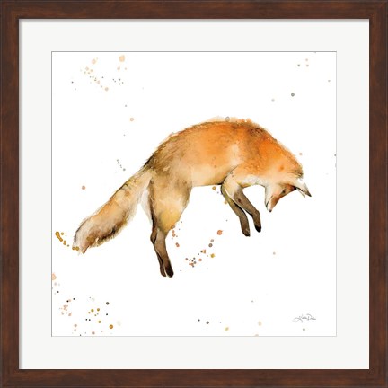 Framed Jumping Fox Print