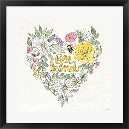 Framed Honeybee Blossoms XI Print