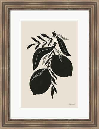 Framed Lemon Silhouette II Print