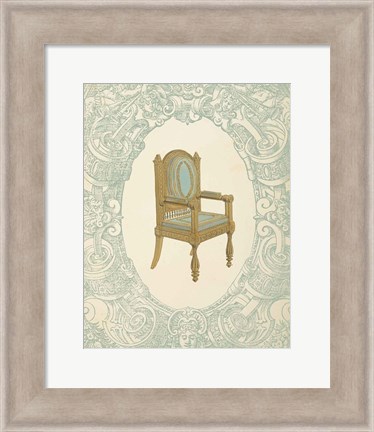 Framed Vintage Chair I Print