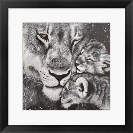 Framed Lioness Print