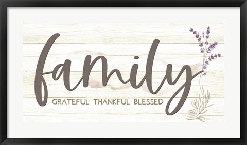 Framed Family - Grateful, Thankful, Blessed Print